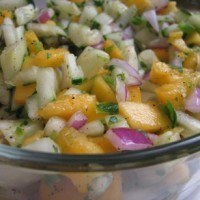 Month O’ Fruit Salsas: Mango Cucumber