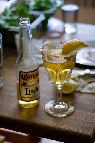 corona with lemon paprika and sugar