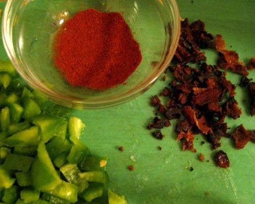 paprika and bacon for cheese ball toppings