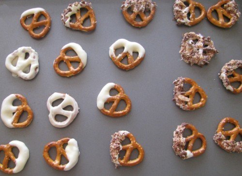 white chocolate pretzels