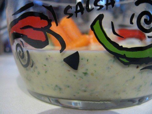 carrots for cilantro yogurt dip