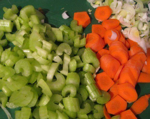 celery carrots leeks mirepoix