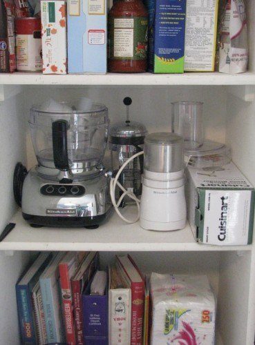 food processor fits in pantry storage