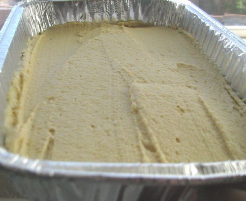home made hummus for Mediterranean seven layer dip