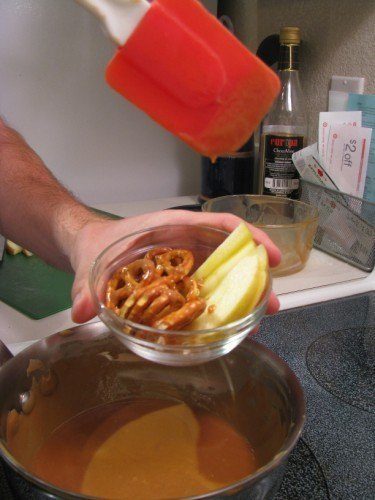 fruit dip with caramel