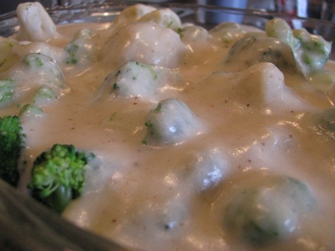 broccoli with bechamel sauce