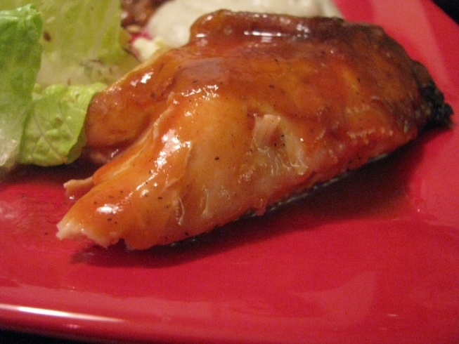 roasted chicken with barbecue sauce