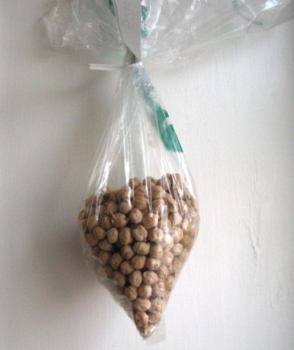 bag of dried garbanzo beans