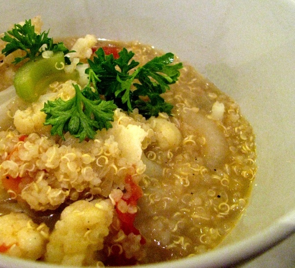 quinoa and vegetable stock