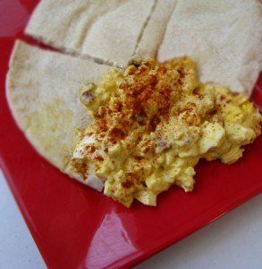 pita bread and egg dip