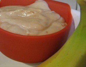 creamy banana peanut butter dip