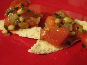 roasted pine nuts for bruschetta