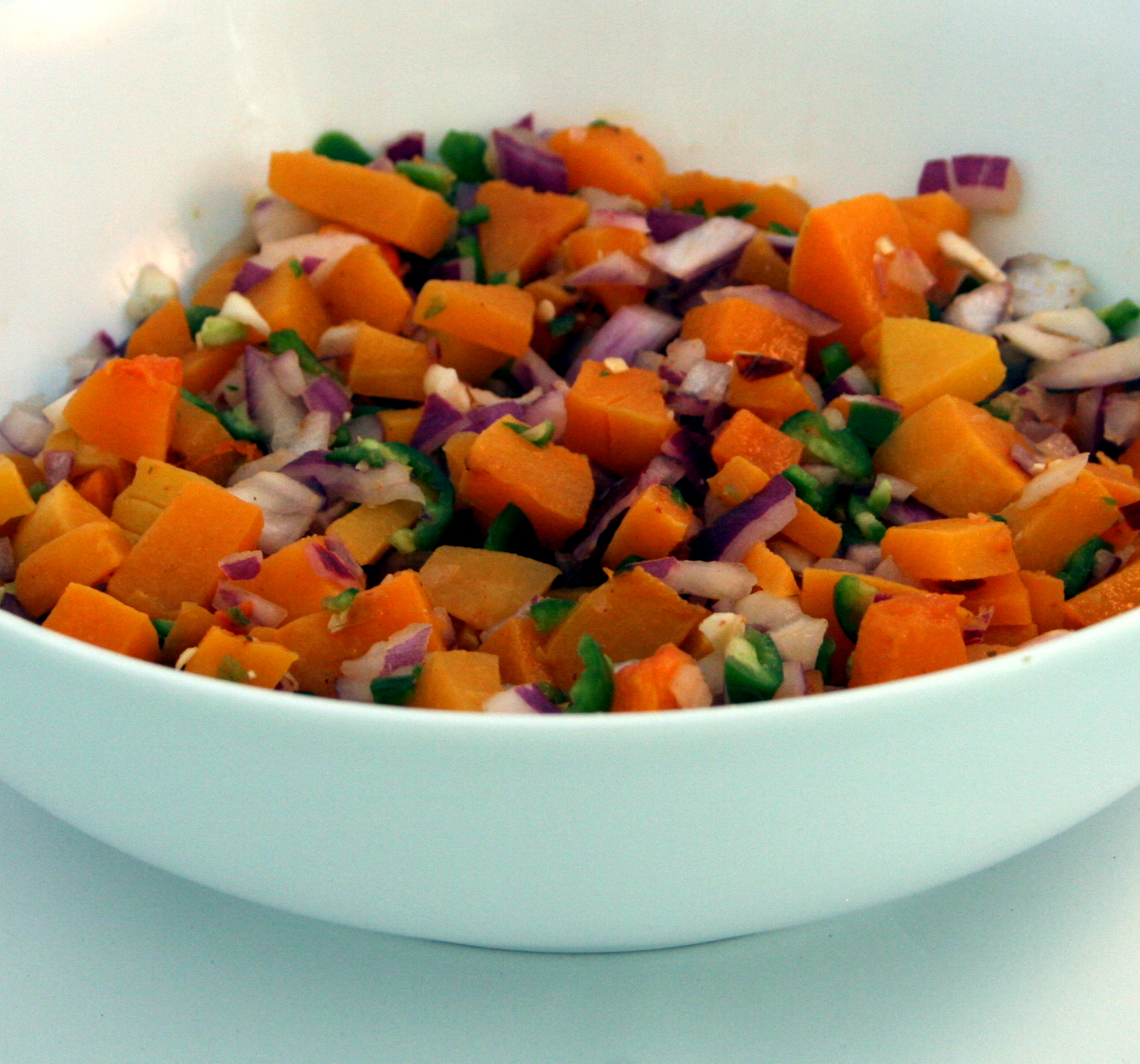 spicy butternut squash salsa